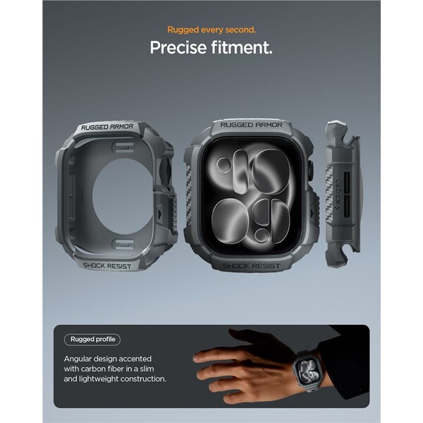 Spigen-Rugged-Armor-2-pouzdro-Apple-Watch-11-46mm-dark-gray