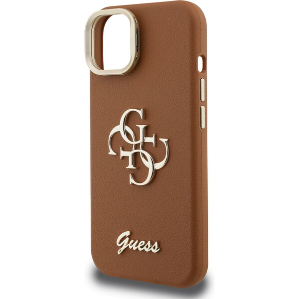 Guess-PU-Grained-4G-Logo-Stand-Camera-Frame-kryt-iPhone-14-hnedy