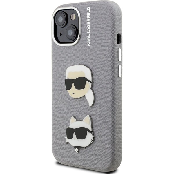 Karl-Lagerfeld-Grained-PU-K-CH-Heads-kryt-iPhone-15-sedy