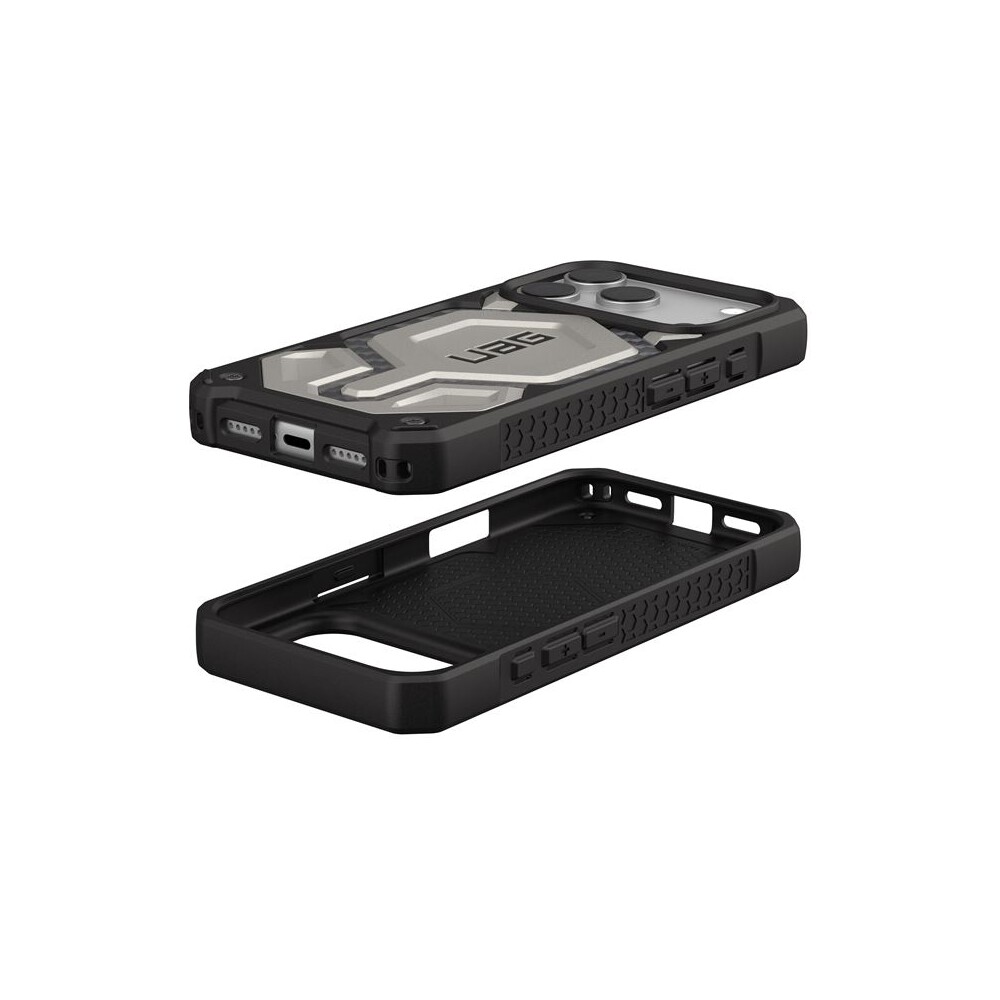 UAG-Monarch-Pro-MagSafe-Titanium-kryt-iPhone-17-Pro-stribrny