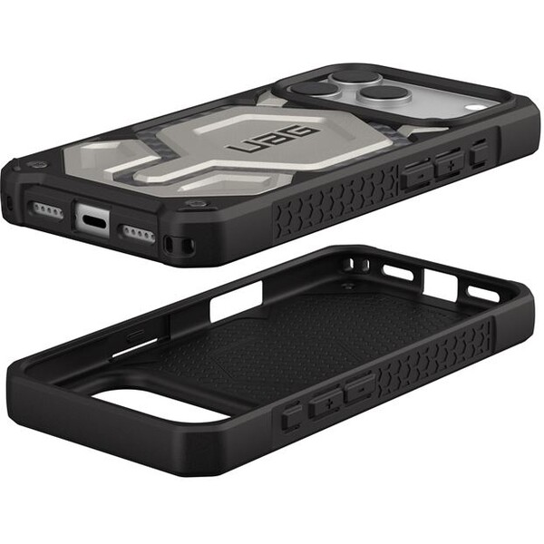 UAG-Monarch-Pro-MagSafe-Titanium-kryt-iPhone-17-Pro-stribrny