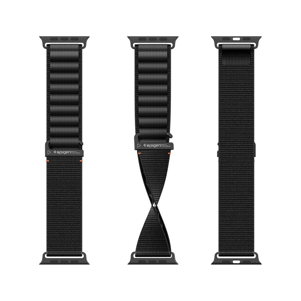 Spigen-Fabric-Band-hook-reminek-Apple-Watch-49-46-45-44mm-cerny