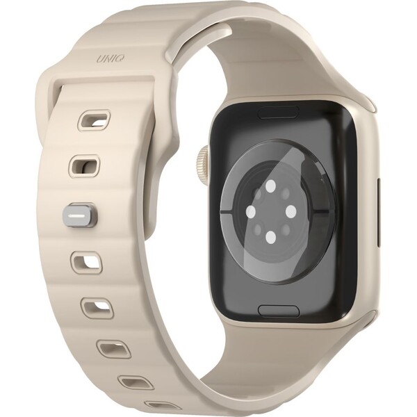 UNIQ-Stride-FKM-Rubber-vodeodolny-reminek-Apple-Watch-41-40-38mm-bezovy