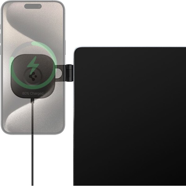 Spigen-OneTap-Pro-3-Wireless-Car-Charger-MagSafe-drzak-s-nabijenim-na-displej-Tesla