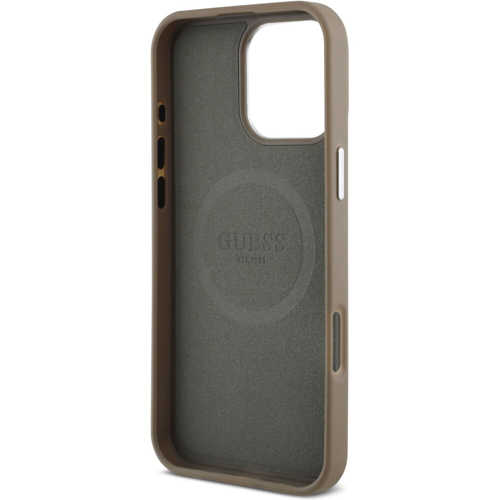 Guess-PU-Grained-Triangle-Logo-kryt-pro-iPhone-16-Pro-Max-hnedy
