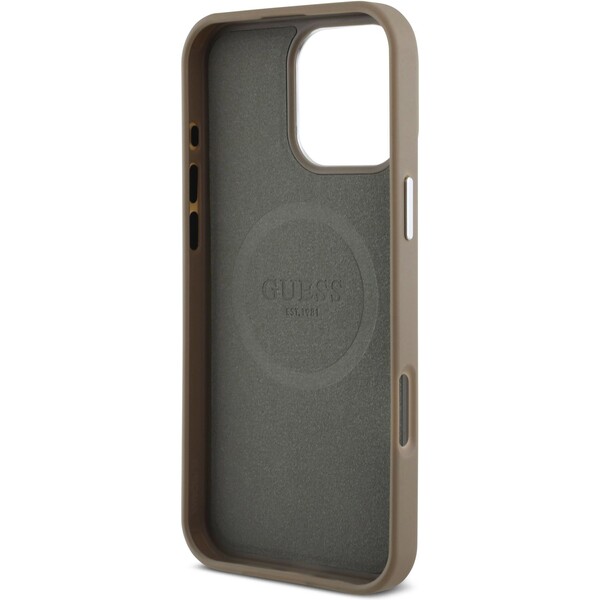 Guess-PU-Grained-Triangle-Logo-kryt-pro-iPhone-16-Pro-Max-hnedy