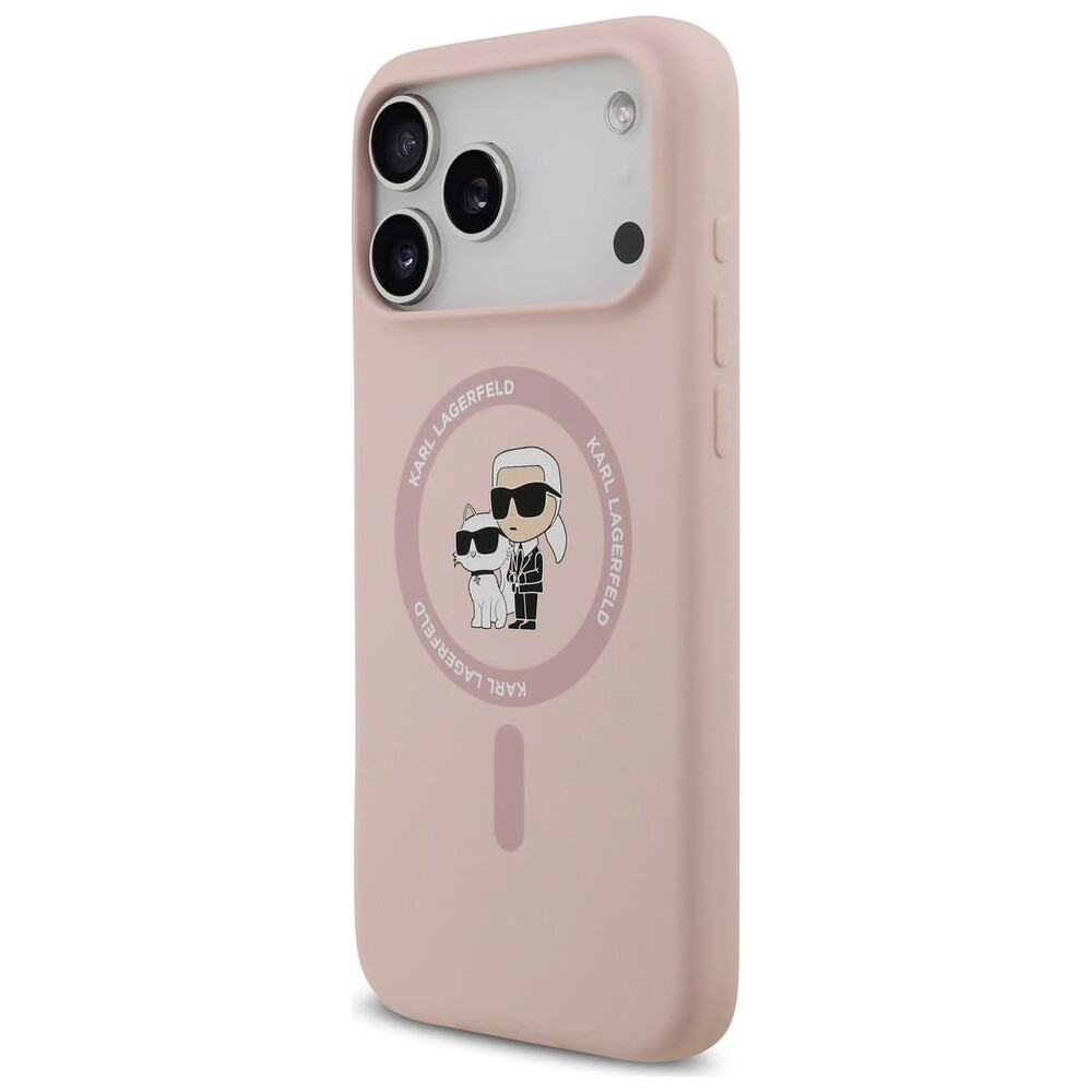 Karl-Lagerfeld-Liquid-Silicone-Karl-and-Choupette-MagSafe-kryt-iPhone-18-Pro-Max-ruzovy