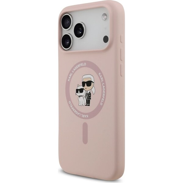Karl-Lagerfeld-Liquid-Silicone-Karl-and-Choupette-MagSafe-kryt-iPhone-18-Pro-Max-ruzovy