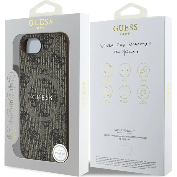 Guess-PU-Leather-4G-Colored-Ring-MagSafe-kryt-iPhone-17e-16e-hnedy