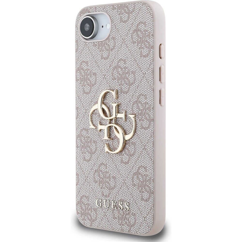 Guess-PU-4G-Metal-Logo-kryt-iPhone-17e-16e-ruzovy