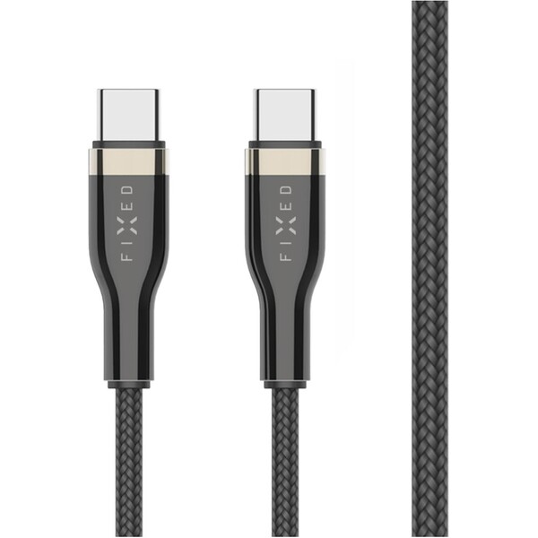 FIXED-USB-C-USB-C-napajeci-kabel-100W-2m-cerny