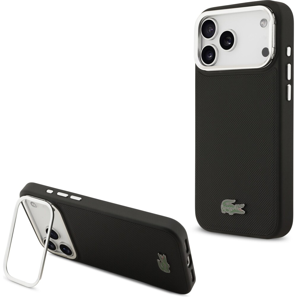Lacoste-Iconic-Petit-Pique-Camera-Stand-MagSafe-kryt-iPhone-17-Pro-Max-cerny