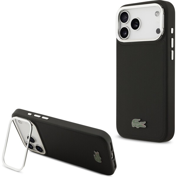 Lacoste-Iconic-Petit-Pique-Camera-Stand-MagSafe-kryt-iPhone-17-Pro-Max-cerny