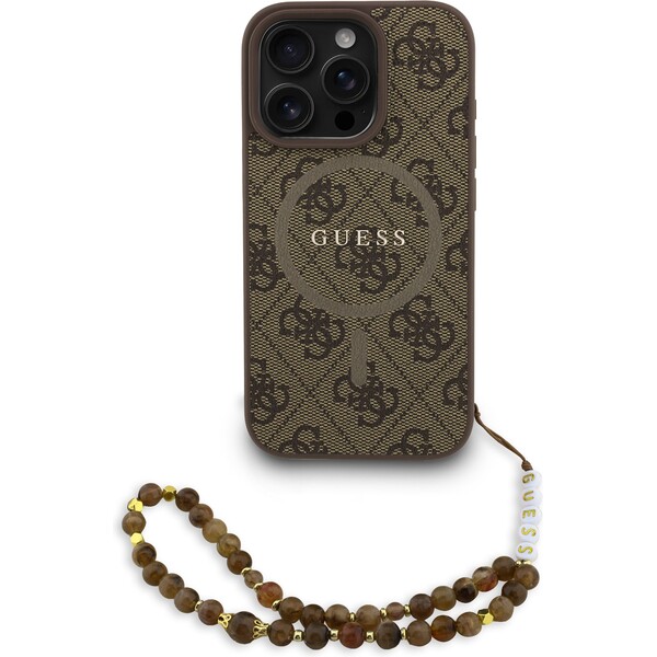 Guess-PU-Leather-4G-Colored-Ring-Strap-MagSafe-kryt-iPhone-16-Pro-Max-hnedy