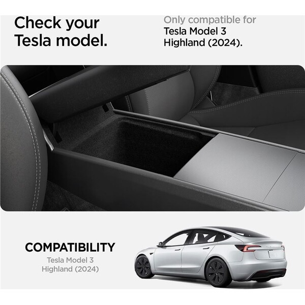 Spigen-Armrest-Console-organizer-Tesla-Model-3-2024-cerny