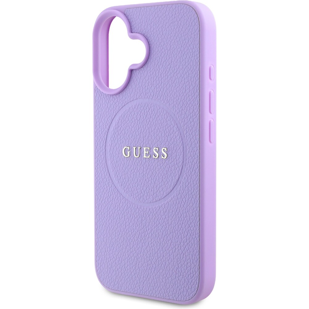 Guess-PU-Grained-Classic-Logo-MagSafe-kryt-iPhone-16-fialovy