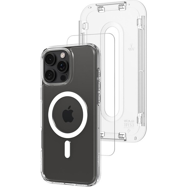 Spigen-Ultra-Hybrid-MagSafe-kryt-Glass-tR-EZ-Fit-Pack-sklo-iPhone-16-Pro-Max-white-clear