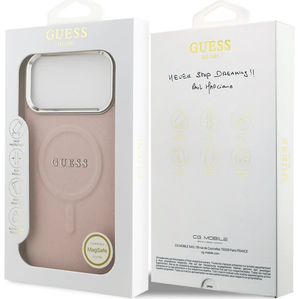 Guess-PU-Saffiano-MagSafe-kryt-iPhone-17-Pro-ruzovy