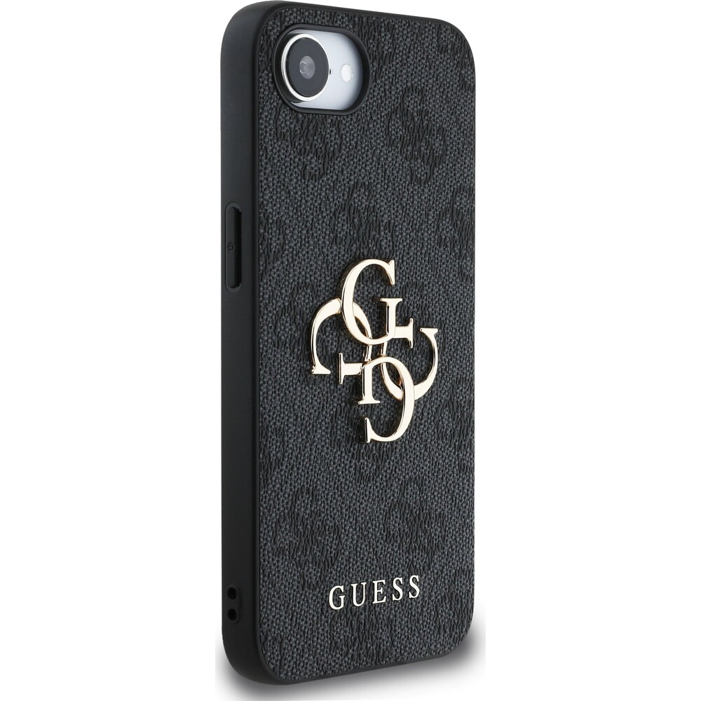 Guess-PU-4G-Metal-Logo-kryt-iPhone-17e-16e-sedy