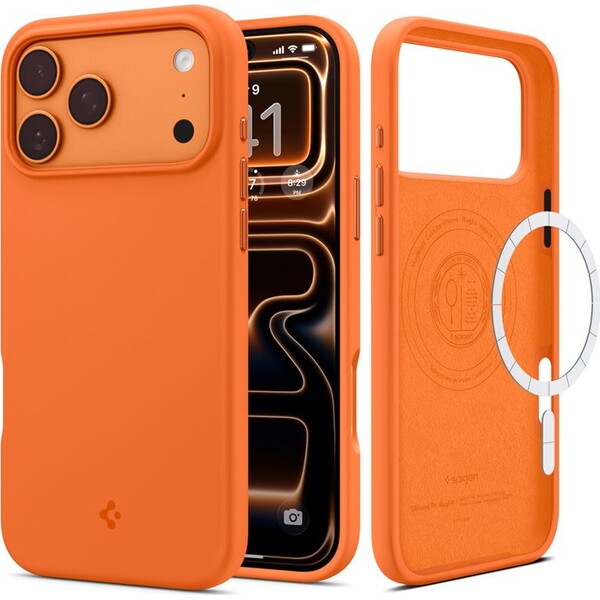Spigen-Silicone-Fit-MagSafe-kryt-iPhone-17-Pro-cosmic-orange