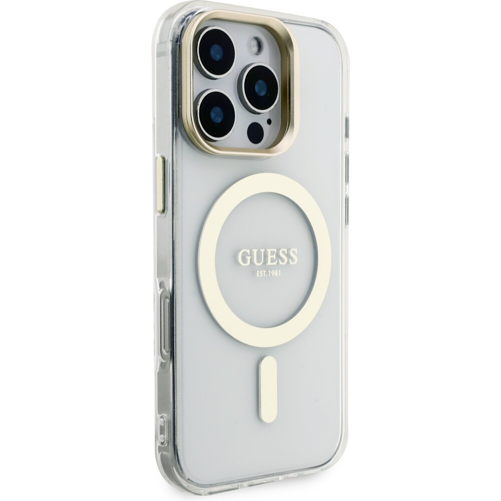 Guess-PC-TPU-Electroplated-Stand-Camera-Frame-MagSafe-kryt-s-vymenitelnym-pozadim-iPhone-16-Pro