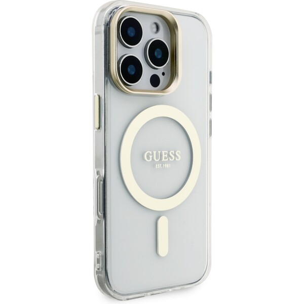 Guess-PC-TPU-Electroplated-Stand-Camera-Frame-MagSafe-kryt-s-vymenitelnym-pozadim-iPhone-16-Pro