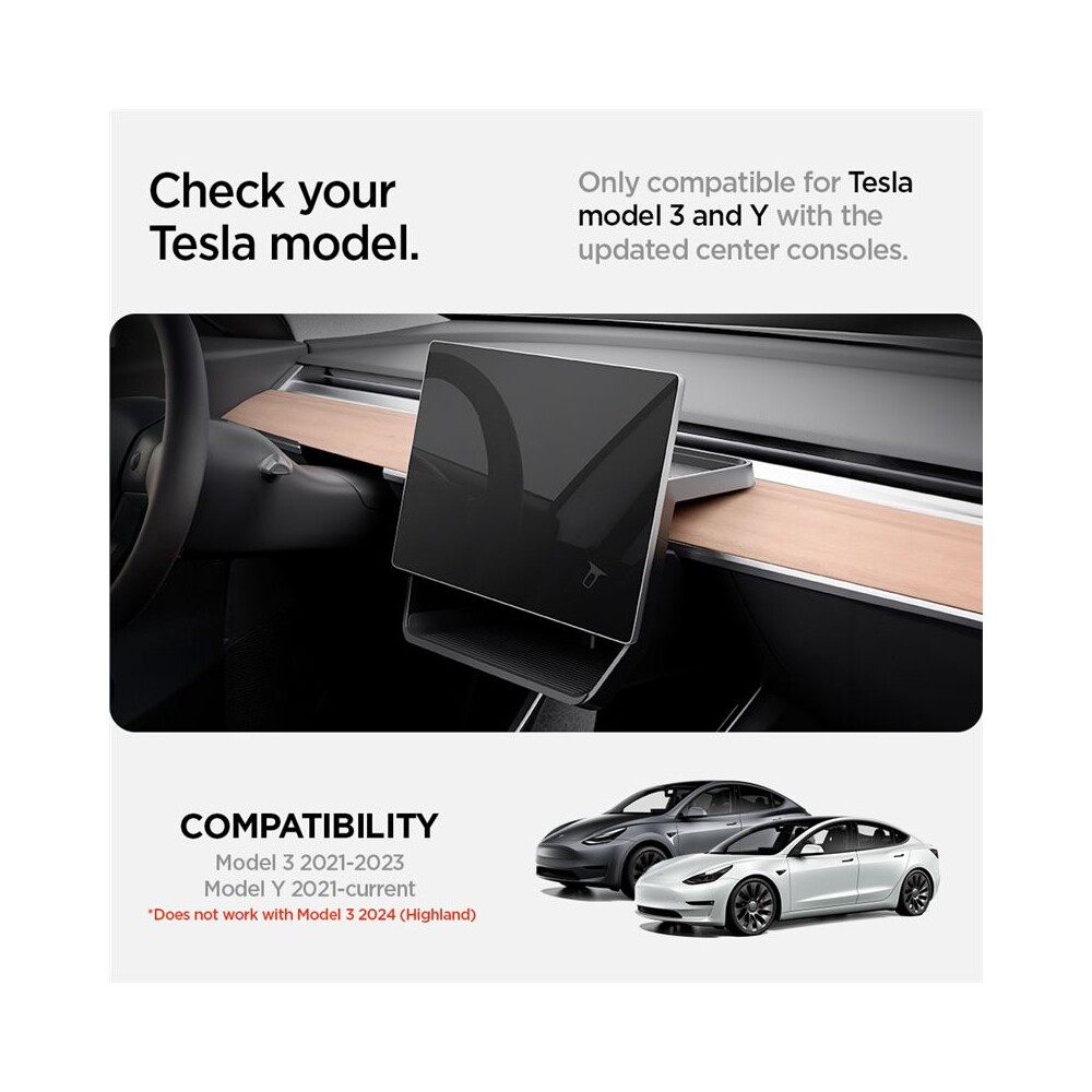 Spigen-Under-Screen-Storage-organizer-pod-displej-Tesla-Model-Y-3-cerny
