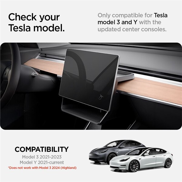 Spigen-Under-Screen-Storage-organizer-pod-displej-Tesla-Model-Y-3-cerny