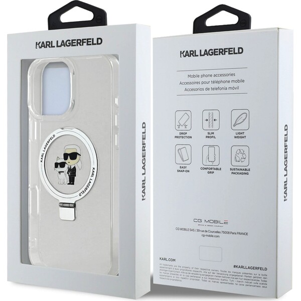 Karl-Lagerfeld-Ringstand-Karl-and-Choupette-MagSafe-kryt-pro-iPhone-16-Pro-Max-bily