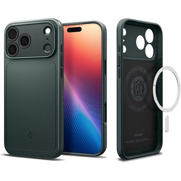 Spigen-Thin-Fit-MagSafe-kryt-iPhone-17-Pro-abyss-green