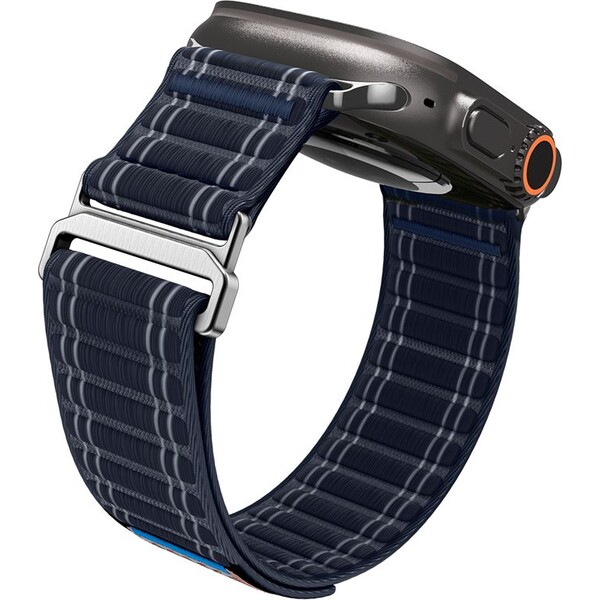 Spigen-Fabric-Band-reminek-hook-and-loop-Apple-Watch-49-46-45-44mm-namorne-modry