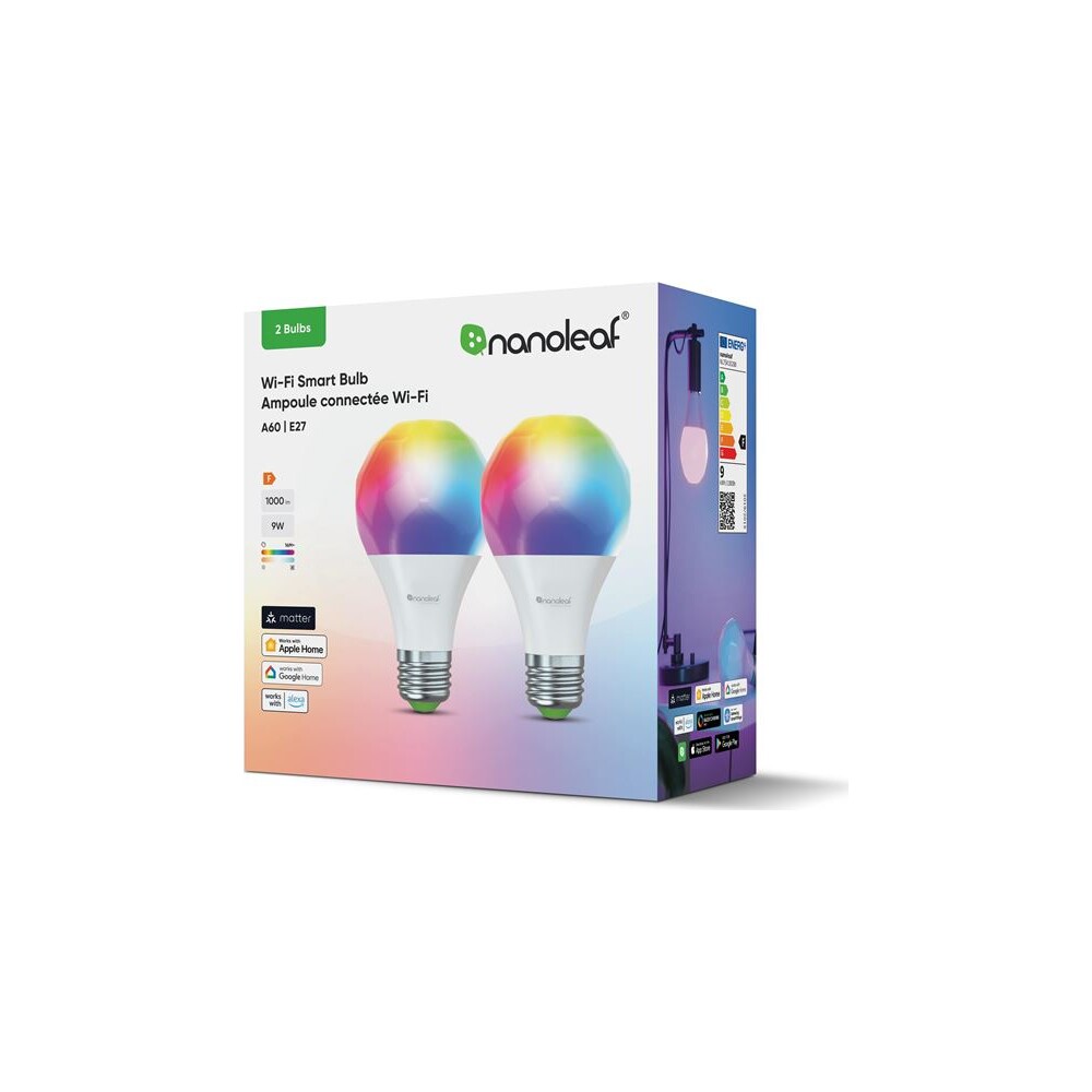 Nanoleaf Matter Wi-Fi A19 Smart E27 Bulb chytrá žárovka 2 Pack - iWant.cz