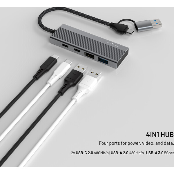 FIXED-4-portovy-hlinikovy-USB-C-HUB-Port-s-USB-A-adapterem-vesmirne-sedy