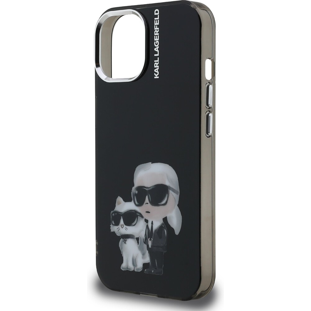 Karl-Lagerfeld-IML-Aquarelle-Karl-and-Choupette-kryt-iPhone-15-cerny