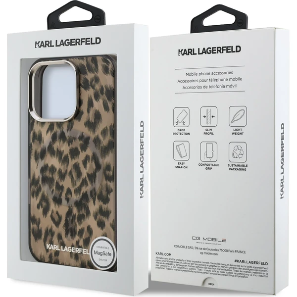 Karl-Lagerfeld-IML-Leopard-MagSafe-kryt-iPhone-16-Pro-Max-hnedy