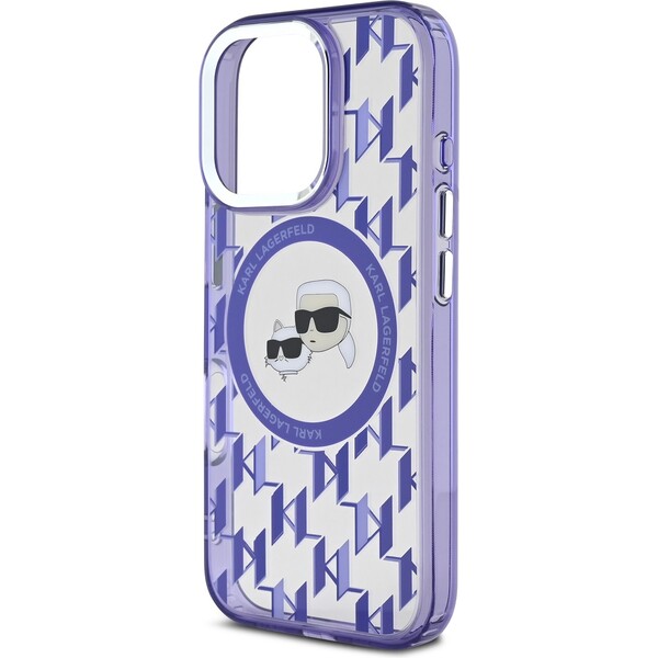 Karl-Lagerfeld-IML-Monogram-K-CH-Heads-MagSafe-kryt-pro-iPhone-16-Pro-Max-fialovy