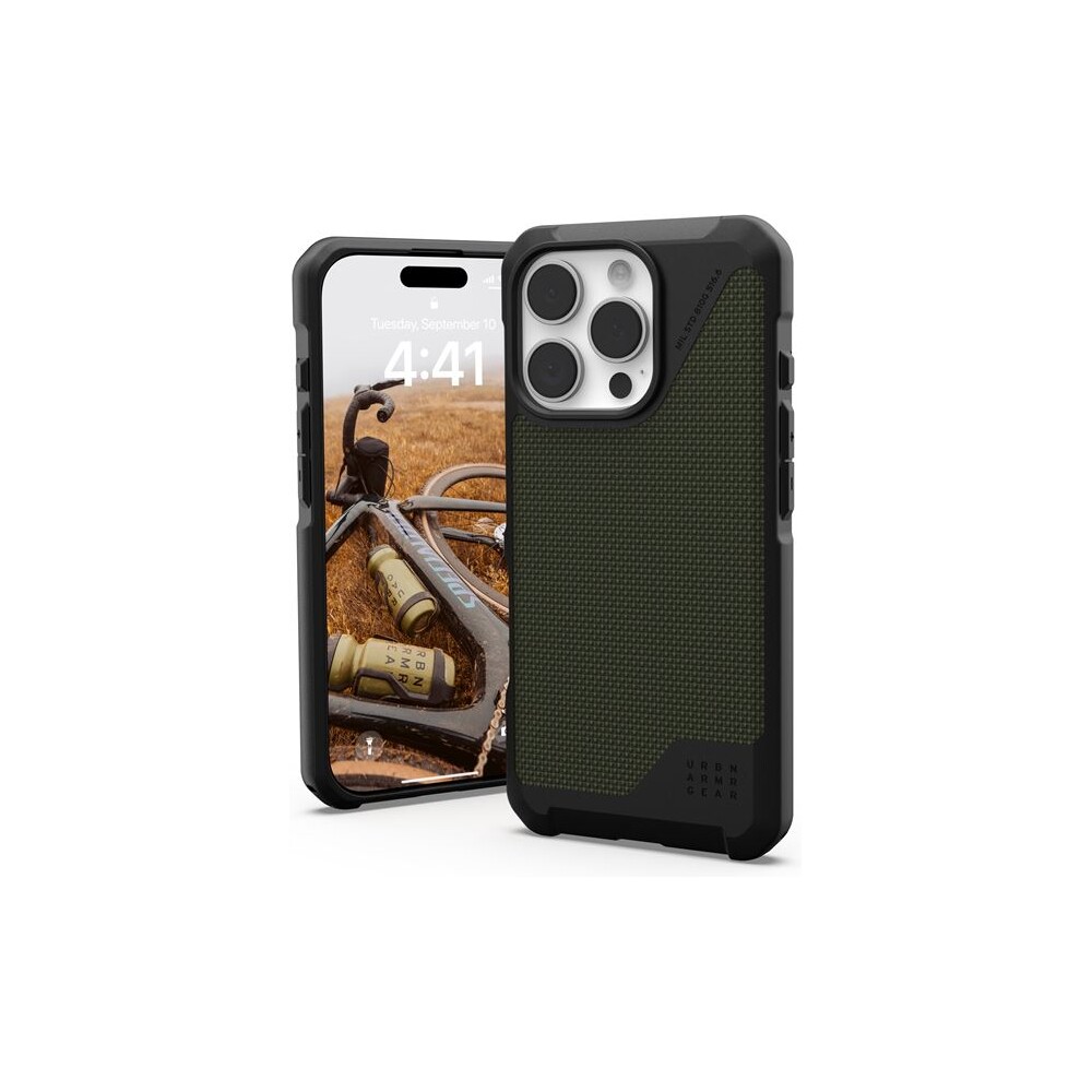 UAG-Metropolis-LT-Magsafe-Kevlar-kryt-iPhone-16-Pro-olivove-zeleny