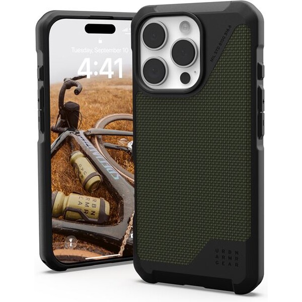 UAG-Metropolis-LT-Magsafe-Kevlar-kryt-iPhone-16-Pro-olivove-zeleny
