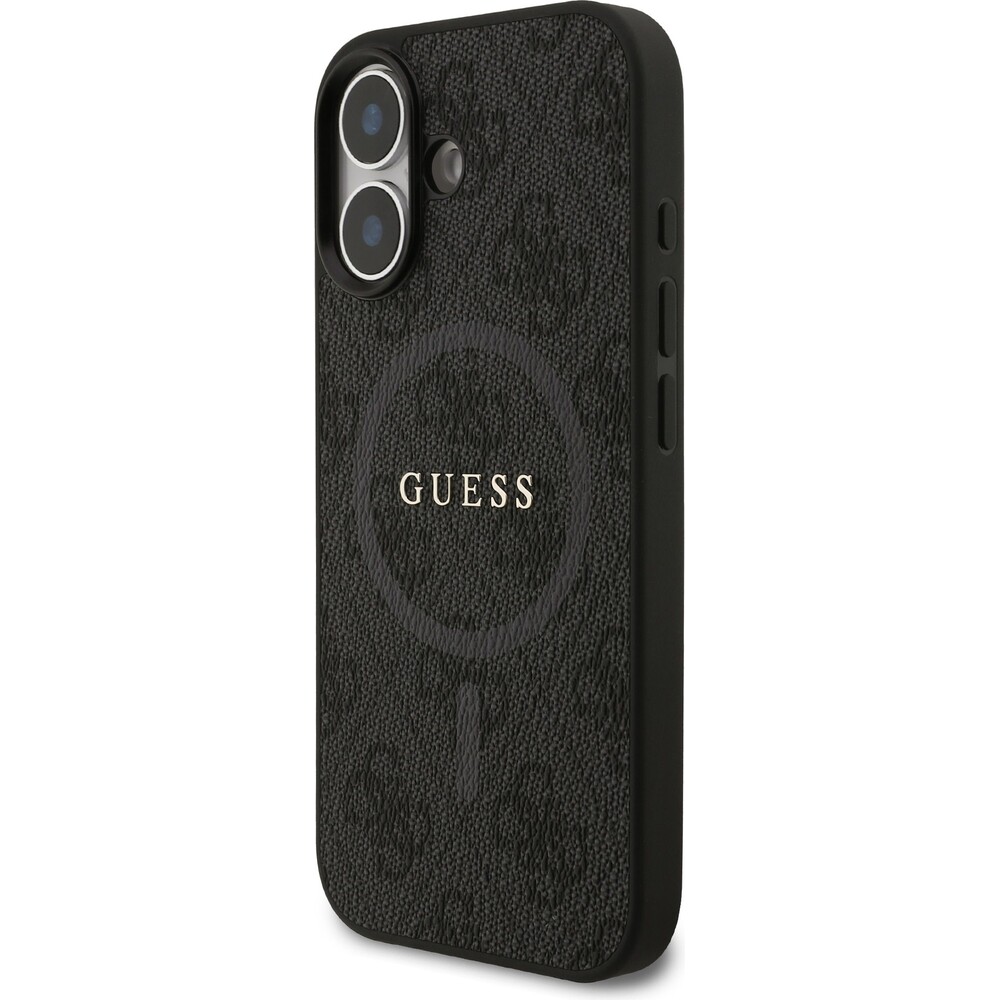 Guess-PU-Leather-4G-Colored-Ring-MagSafe-Zadni-Kryt-pro-iPhone-17-cerny