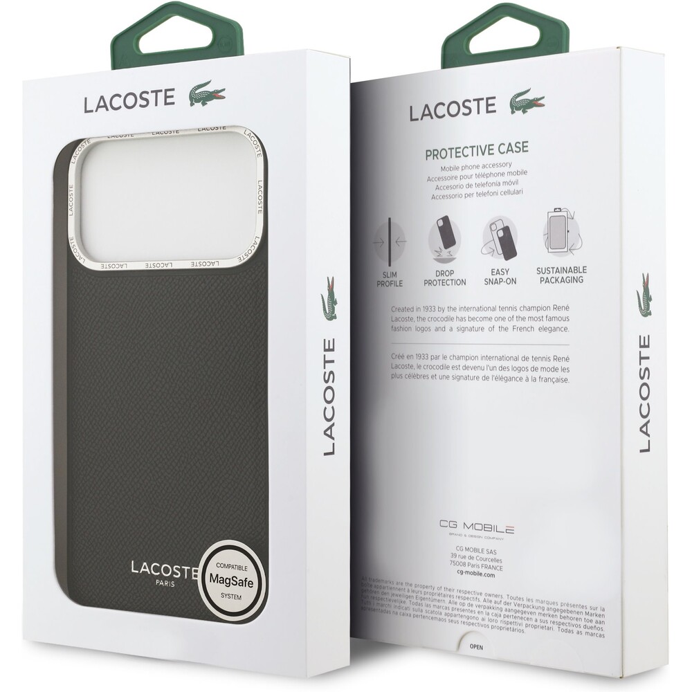 Lacoste-PU-Leather-Champs-Elysees-MagSafe-kryt-iPhone-17-Pro-Max-cerny