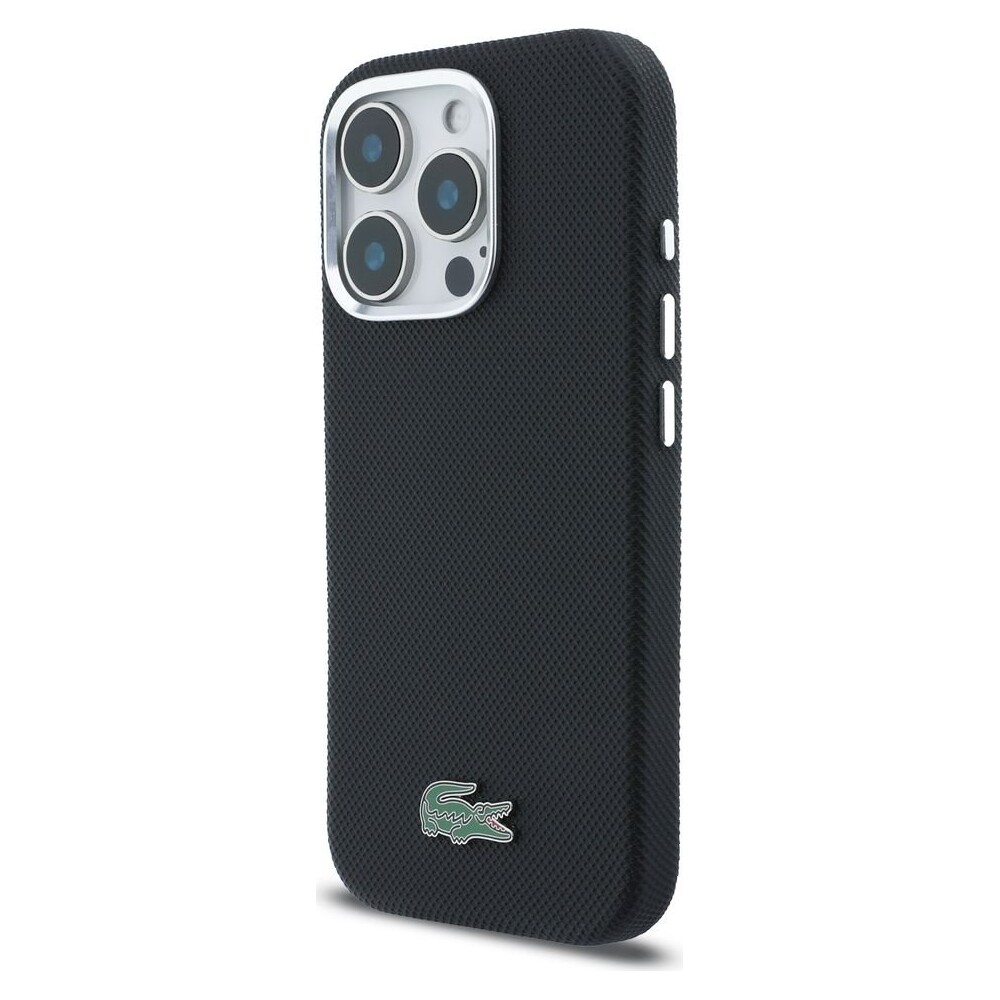 Lacoste-PVC-Iconic-Petit-Pique-Metal-Logo-MagSafe-kryt-iPhone-16-Pro-cerny