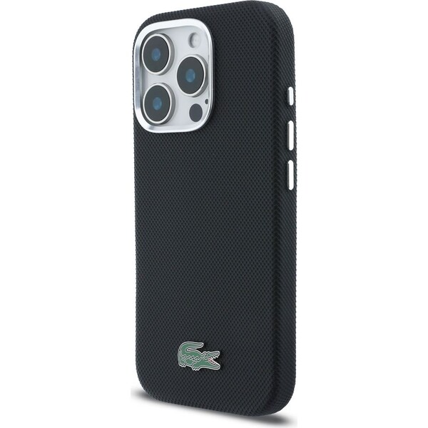 Lacoste-PVC-Iconic-Petit-Pique-Metal-Logo-MagSafe-kryt-iPhone-16-Pro-cerny