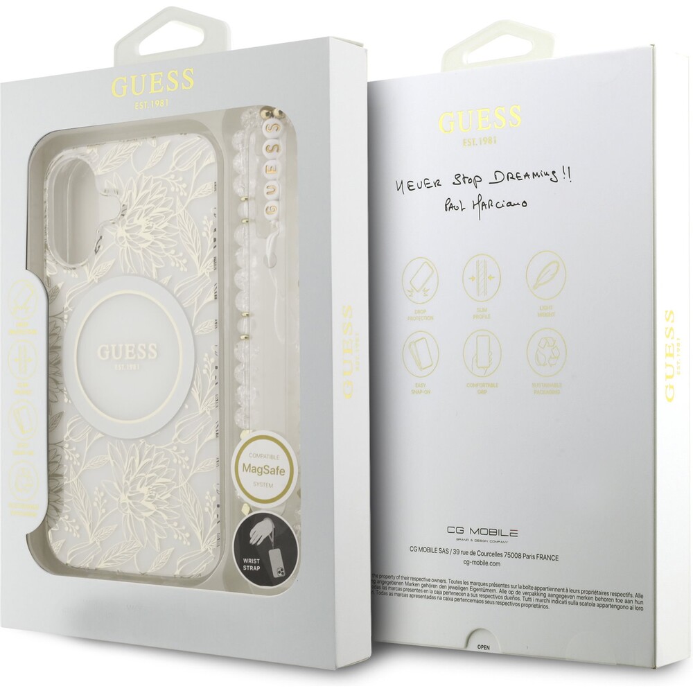Guess-IML-Flowers-Allover-Strap-MagSafe-kryt-iPhone-17-bily