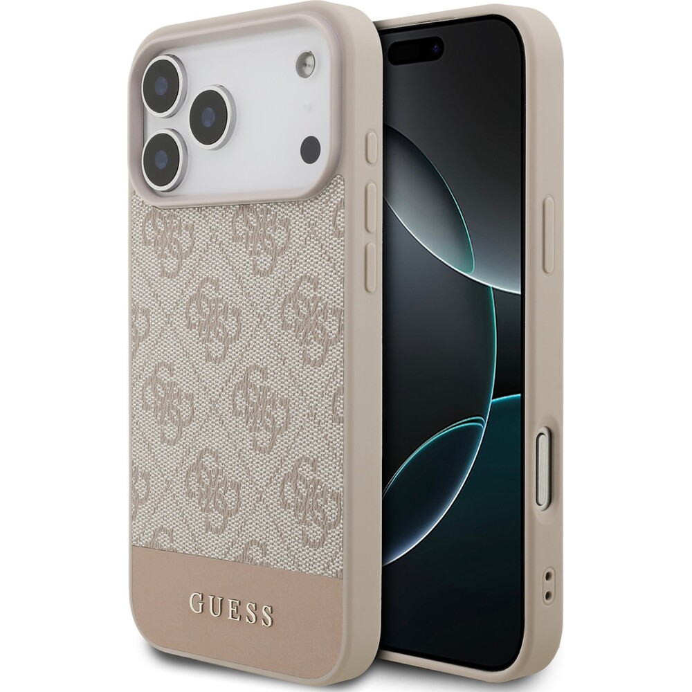 Guess-PU-4G-Stripe-Zadni-Kryt-pro-iPhone-17-Pro-Max-ruzovy