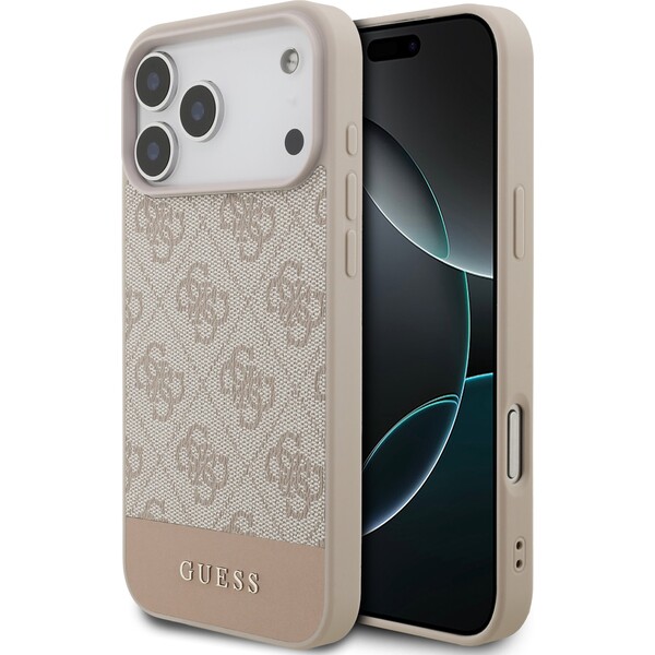 Guess-PU-4G-Stripe-Zadni-Kryt-pro-iPhone-17-Pro-Max-ruzovy