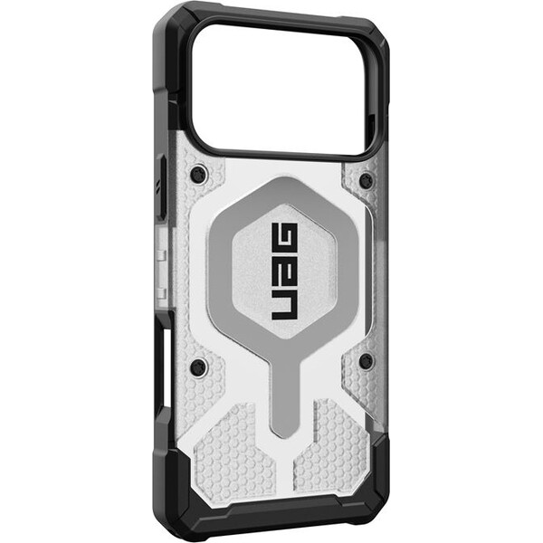 UAG-Pathfinder-Clear-Magsafe-kryt-iPhone-17-Pro-Max-ciry-stribrny