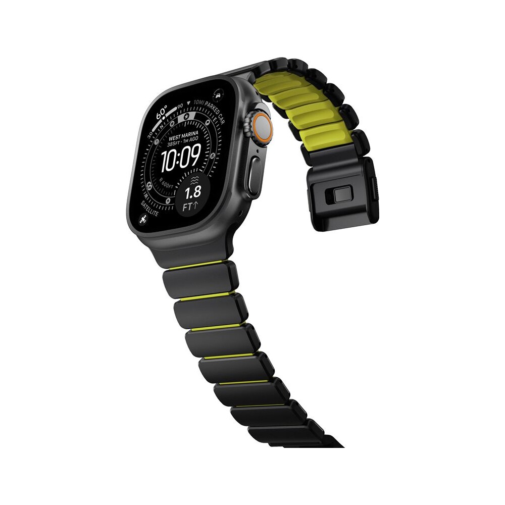 Nomad-Stratos-Band-FKM-reminek-Apple-Watch-45-46-49mm-Black-Titanium-Volt
