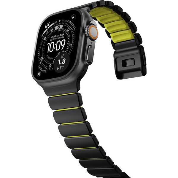 Nomad-Stratos-Band-FKM-reminek-Apple-Watch-45-46-49mm-Black-Titanium-Volt