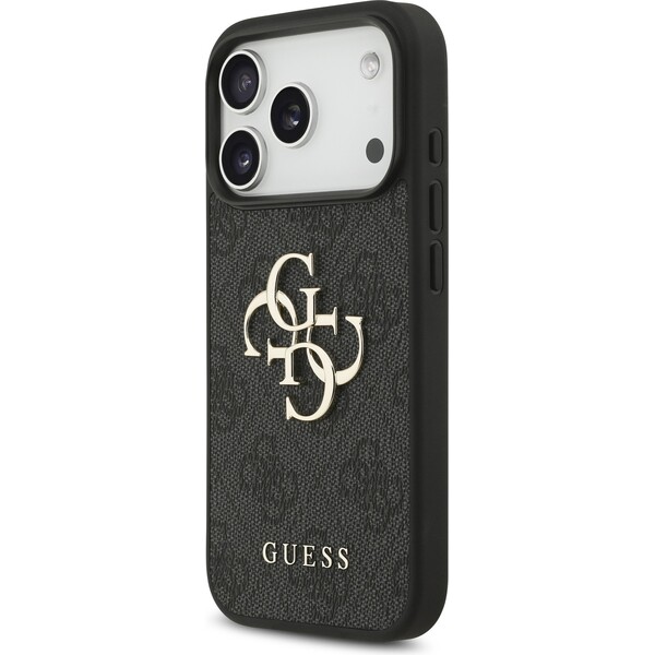 Guess-PU-4G-Metal-Logo-kryt-iPhone-17-Pro-sedy