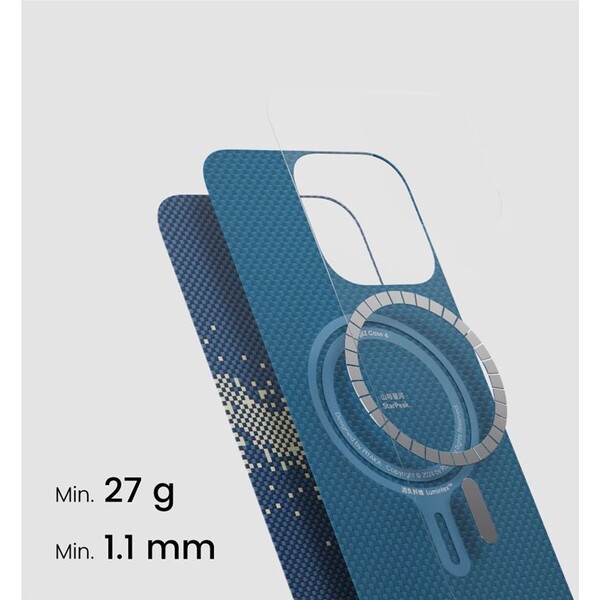 Pitaka-StarPeak-Luminous-Case-svitici-kryt-iPhone-16-Pro-Max-Milky-way-galaxy